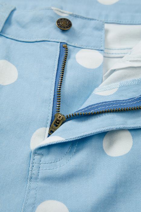 Raw Hem Polka Dot Shift Jeans
