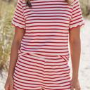  Stripe Scallop Lounge Short Set | S-XL