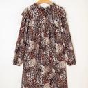  Leopard Print Ruffled Long Sleeve Mini Dress | S-XL