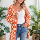  Urban Check Open-Front Cardigan | S-XL