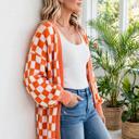  Urban Check Open-Front Cardigan | S-XL