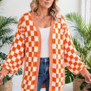  Urban Check Open-Front Cardigan | S-XL