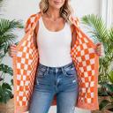  Urban Check Open-Front Cardigan | S-XL