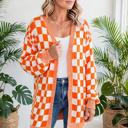  Urban Check Open-Front Cardigan | S-XL