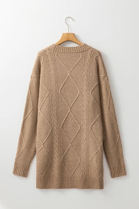 Cozy Cable Knit Sweater Dress | S-XL
