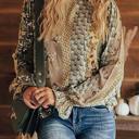 2X Green Cuff Long Sleeve Blouse