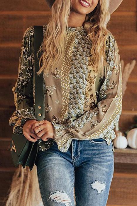 Cuff Long Sleeve Blouse