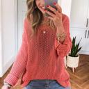  Crochet Open-Knit Sweater Top | S-XL