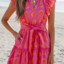  Double Polka Ruffle Mini Dress | S-XL