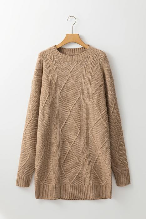 Cozy Cable Knit Sweater Dress | S-XL