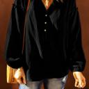  Balloon Sleeve Crinkled Top