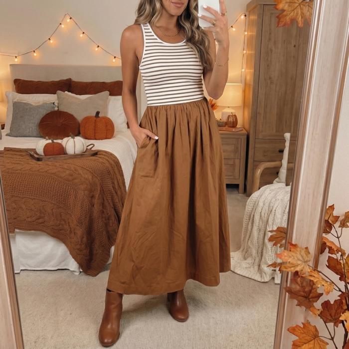 Colorblock Patchwork Sleeveless Maxi Dress | S-XL