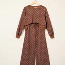  Polka Chic Drawstring Wide-Leg Lounge Set | S-XL