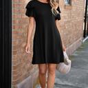  Double Ruffle Sleeve Mini Dress | S-XL