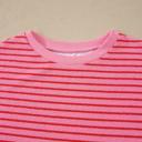  Striped Knit T-Shirt & Elastic Waist Shorts Set | S-XL