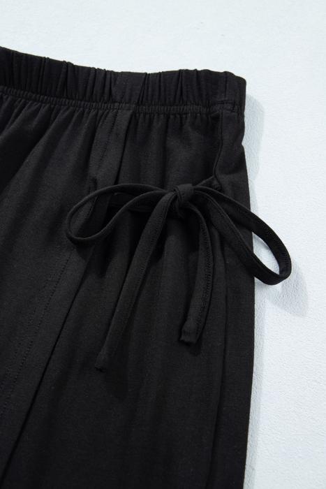 Relax Fit Tie Wrap Oversized Skort Set | S-XL