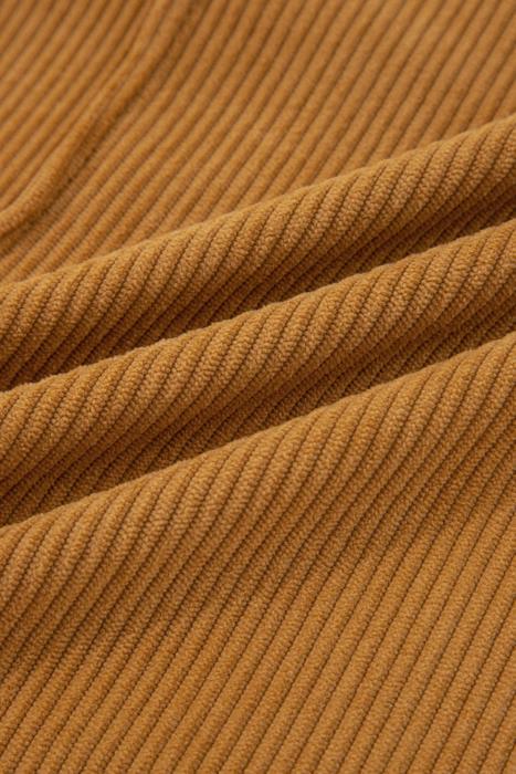Corduroy Patched Pocket Mini Dress | S-XL