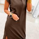  Solid Color Side-Slit Maxi Dress | S-XL