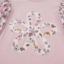  Contrast Floral Patchwork Flowy Half-Sleeve Blouse | S-XL
