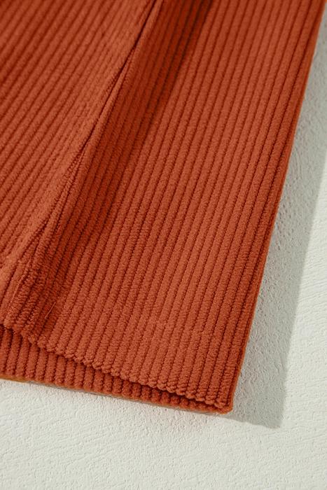 Front Pockets Corduroy Overall Dress