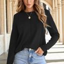  All-Day Seam Detail Layering Long Sleeve Top | S-2XL