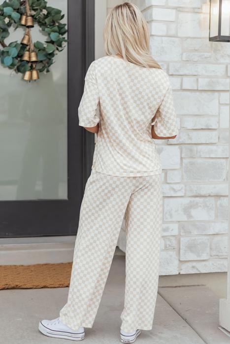 Checkered Spring 2pcs Lounge Pant Set | S-XL