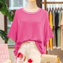  Spiral Ribbed Bow-Back Oversized Tee | S-XL