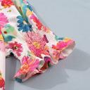  Floral Tie V-Neck Puff Sleeve Top | S-XL