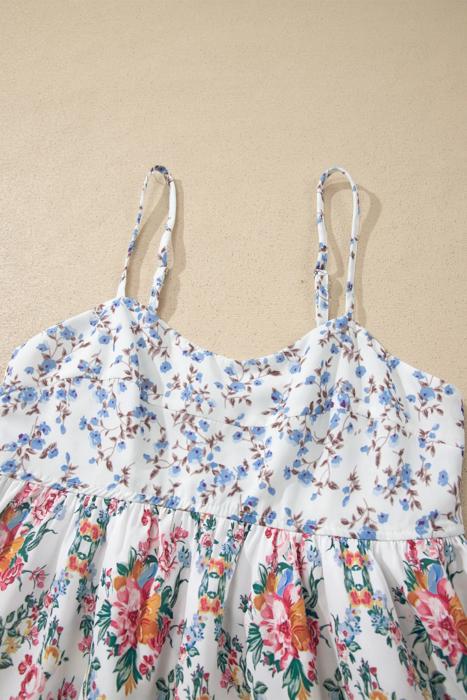 Floral Spaghetti Strap Babydoll Top | S-XL