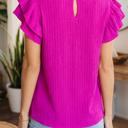  Ruffle Trim Basic Blouse | S-XL