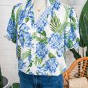  Tropical Striped Patchwork V-Neck Top | S-XL