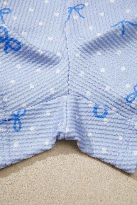Heart Bow Print Loose Short Set | S-XL