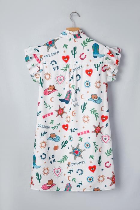 Country Chic Western Print Mini Dress | S-XL