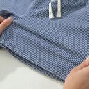  Striped Drawstring Elastic Waist Denim Shorts | S-XL