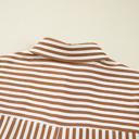  Striped Ruffle Hem Collared Mini Dress | S-XL