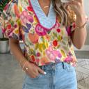  Printed Cotton Floral Puff Sleeve Blouse | S-XL
