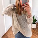  Crochet Open-Knit Sweater Top | S-XL