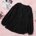  Balloon Sleeve Crinkled Top