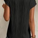  Wavy Texture Cap Sleeve Blouse | S-2XL | Free Shipping