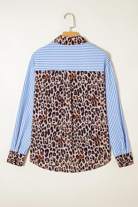 Safari Chic Patchwork Button Shirt | S-XL