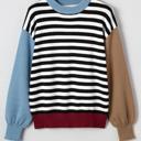  Statement Stripe Chic Colorblock Sweater | S-XL