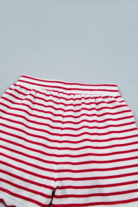 Stripe Scallop Lounge Short Set | S-XL