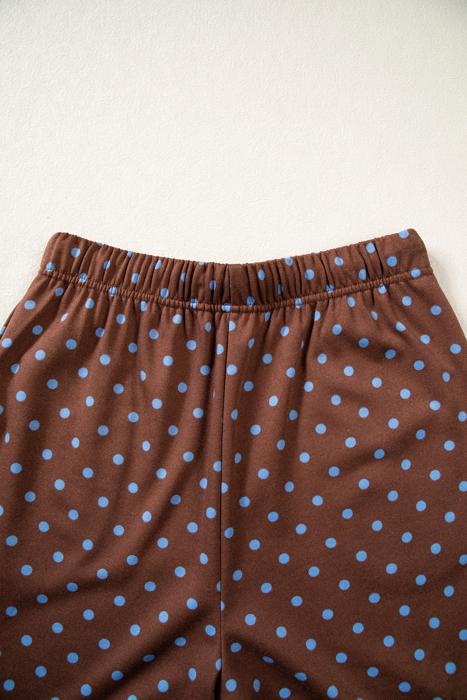 Polka Chic Drawstring Wide-Leg Lounge Set | S-XL