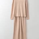 Textured Long Sleeve Tops and Pants Lounge Set | S-2XL