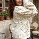  Cozy High-Neck Floral Detail Sweatshirt | S-XL