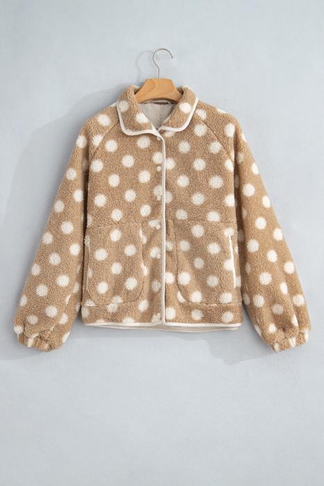Luxe Polka Faux Fur Jacket | S-XL