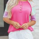  Twisted Texture Colorblock Henley