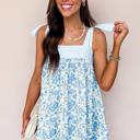  Floral Print Bow Strap Patchwork Mini Dress | S-XL