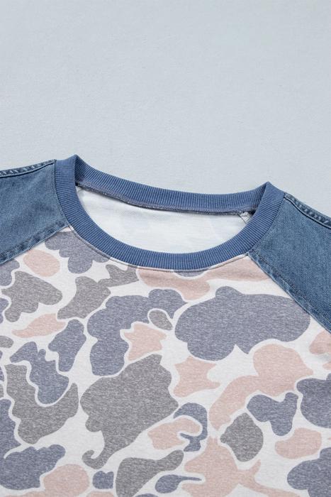 Denim Block Camo Tee | S-XL