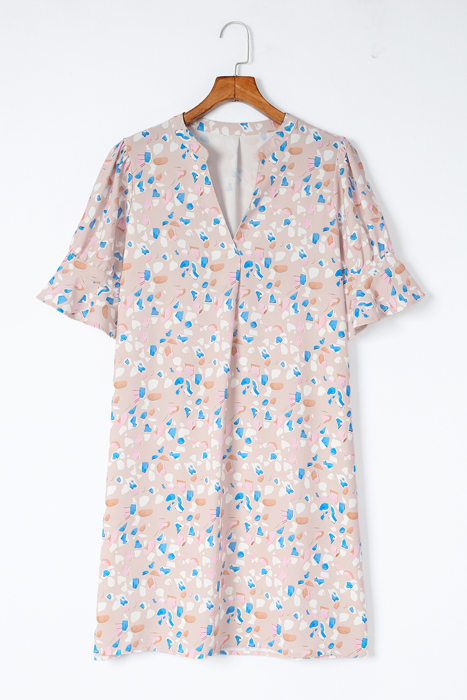Abstract Print Shift Dress | S-XL